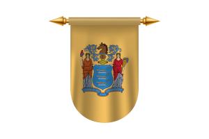 新泽西州国旗标志矢量图像