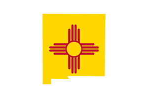 新墨西哥州地图与国旗