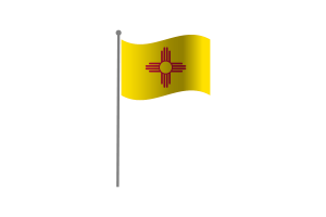 挥舞着新墨西哥州的旗帜
