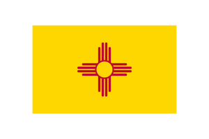 新墨西哥州国旗三角形矢量插图