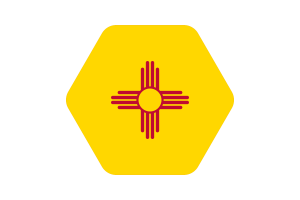 新墨西哥州国旗矢量插图