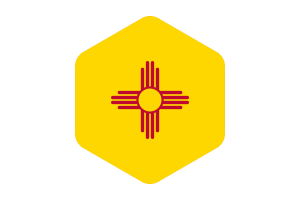 新墨西哥州国旗圆形六边形