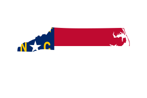 北卡罗来纳州地图与国旗