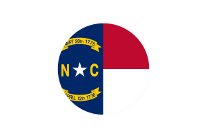 北卡罗来纳州旗帜矢量免费下载