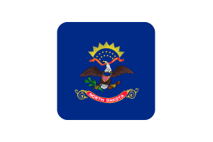北达科他州国旗方形圆形