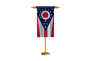 俄亥俄州礼仪旗帜矢量免费