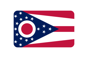 俄亥俄州国旗三角形圆形