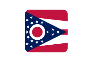 俄亥俄州旗方形圆形