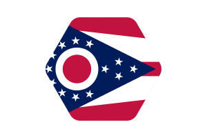 俄亥俄州国旗矢量插图