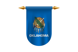 俄克拉荷马州国旗徽章矢量图像