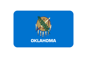 俄克拉荷马州旗帜三角形圆形