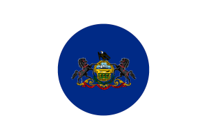 宾夕法尼亚州旗帜矢量免费下载