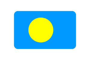 帕劳国旗三角形圆形