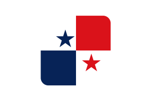 巴拿马国旗方形圆形