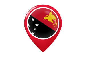 巴布亚新几内亚国旗地图图钉图标