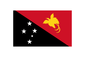 巴布亚新几内亚国旗三角形矢量插图