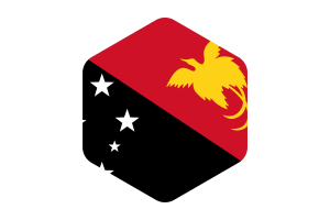 巴布亚新几内亚国旗圆形六边形