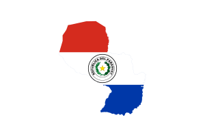 巴拉圭地图与国旗