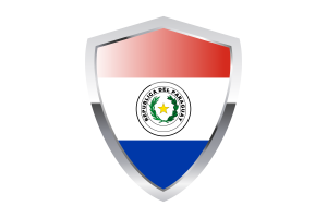 巴拉圭国旗与尖三角形盾牌