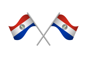 巴拉圭国旗徽章矢量免费