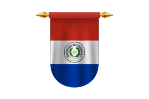 巴拉圭国旗标志矢量图像