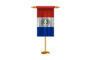 巴拉圭礼仪旗帜矢量免费