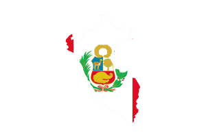秘鲁地图与国旗