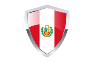 秘鲁国旗与尖三角形盾牌