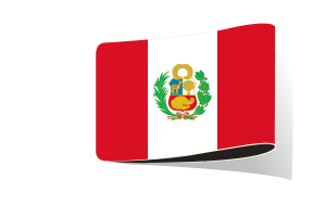 秘鲁国旗插图剪贴画