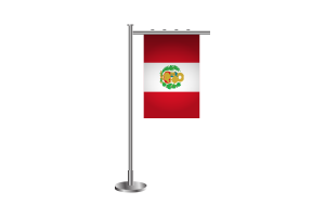 3d 秘鲁站立旗