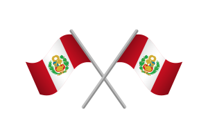 秘鲁国旗标志矢量免费