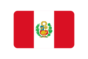 秘鲁国旗三角形圆形