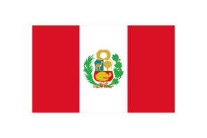 秘鲁国旗三角形矢量插图