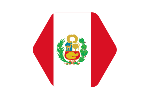 秘鲁国旗矢量插图