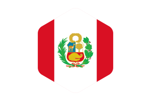 秘鲁国旗圆形六边形