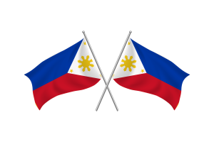 菲律宾挥舞友谊旗帜