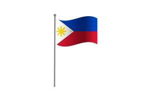 挥舞着菲律宾国旗