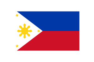 菲律宾国旗三角形矢量插图