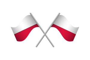 波兰国旗标志矢量免费