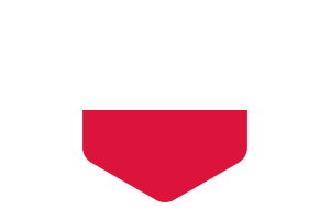 波兰国旗圆形六边形