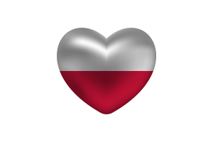波兰旗帜心形