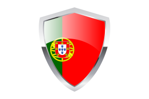 葡萄牙国旗与尖三角形盾牌