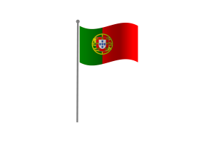 挥舞着葡萄牙国旗
