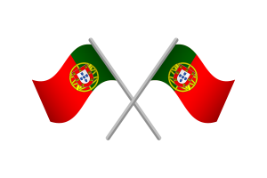 葡萄牙国旗标志矢量免费