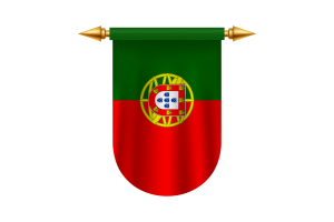 葡萄牙国旗标志矢量图像