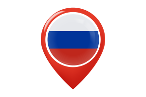 俄罗斯国旗地图图钉图标