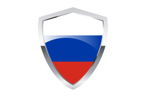 俄罗斯国旗与尖三角形盾牌