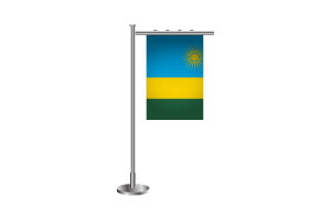 3d 卢旺达站立旗