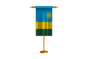 卢旺达礼仪旗帜矢量免费