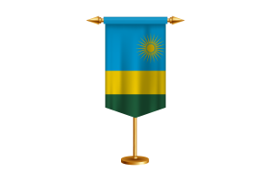 卢旺达国旗插图与立场